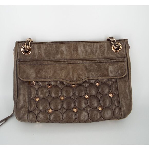 Rebecca Minkoff Quilted Studded Chain Strap Distressed Leather Shoulder Bag main image 8